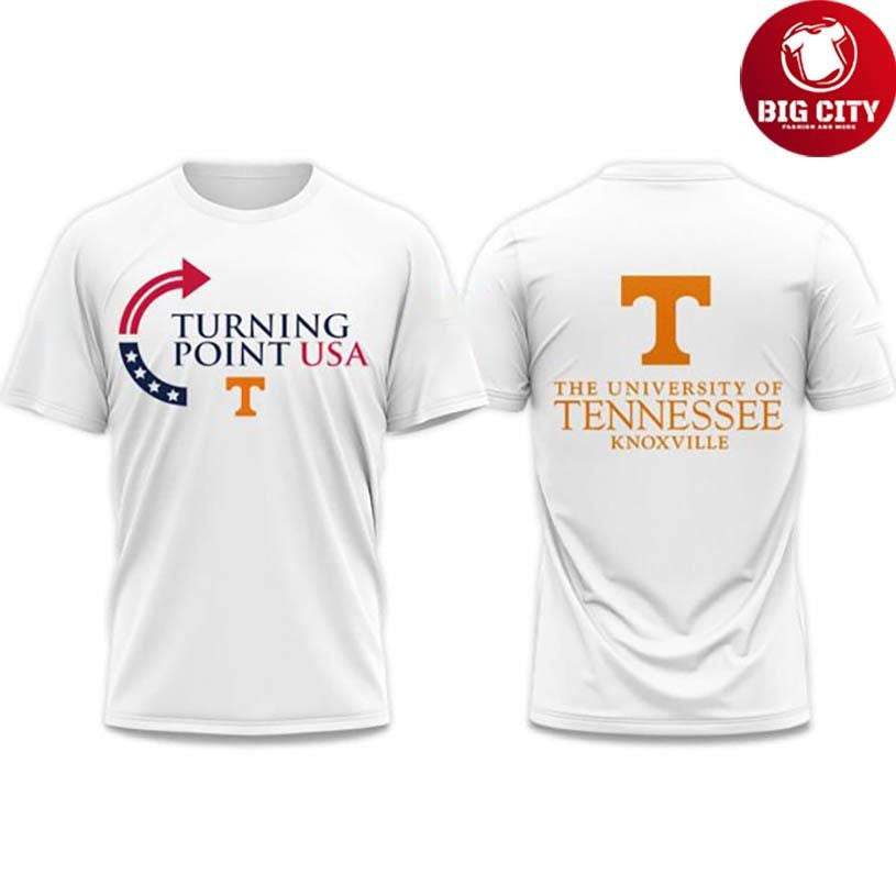The University Of Tennessee Knoxville Turning Point USA 2025 Two Sided Shirt