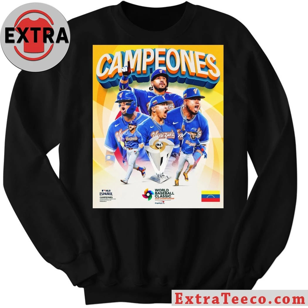 The Venezuelan national baseball team won the 2026 World Baseball Classic Shirt