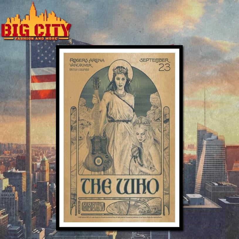 The Who Tour 2025 Vancouver, BC Poster Shirt