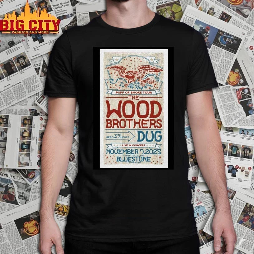 The Wood Brothers Nov 7 2025 Columbus OH Poster shirt
