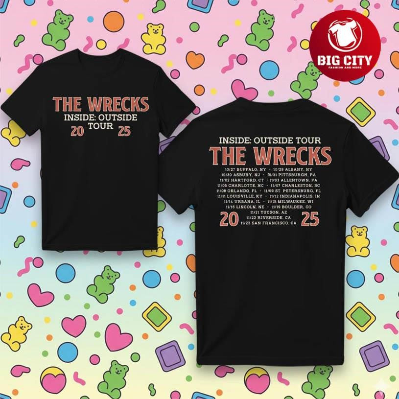 The Wrecks 2025 Inside Outside Tour Two Sided Shirt