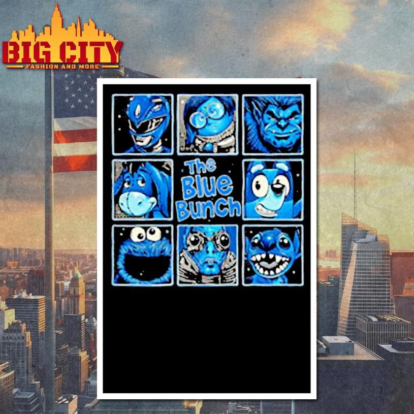 The blue bunch fictional blue character graphic shirt