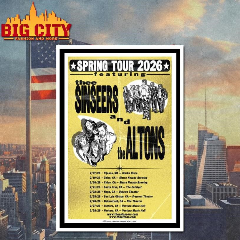 Thee Sinseers &amp; The Altons Spring Tour 2026 Poster Shirt