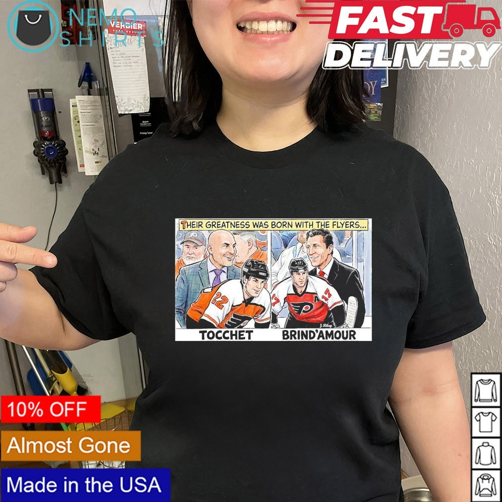 Their greatness was born with the Flyers Tocchet vs Brind’amour shirt
