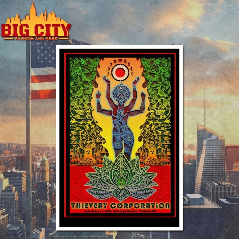 Thievery Corporation Sep 11 2025 Portland OR Poster shirt