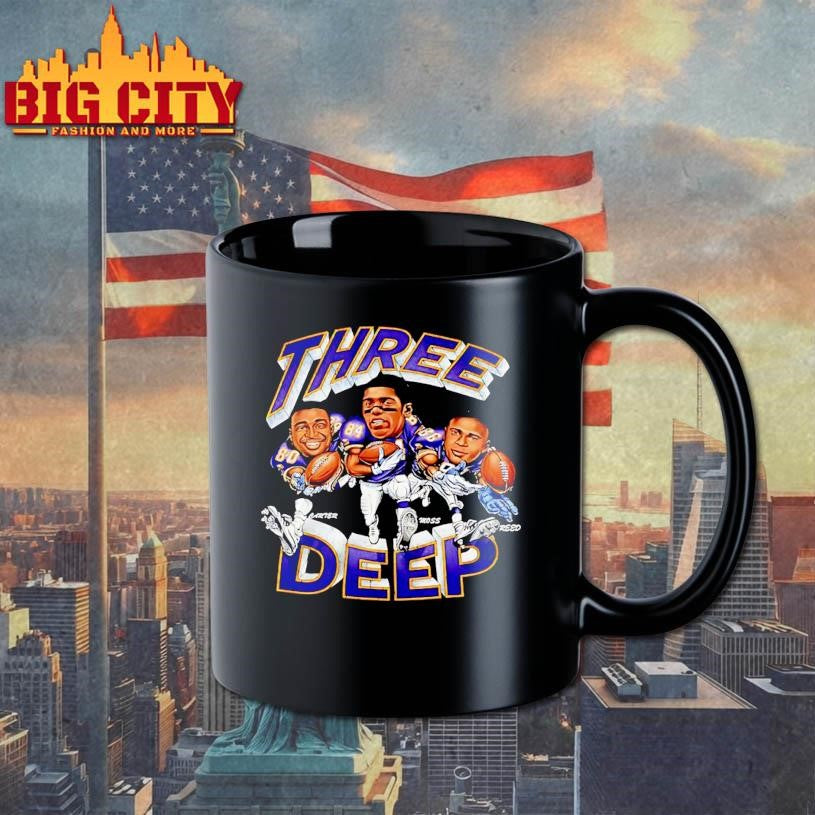 Three Deep Jake Reed Randy Moss Cris Carter Shirt