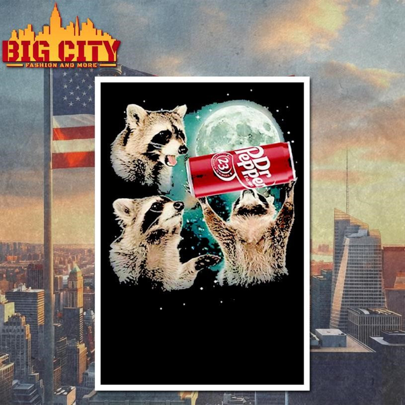 Three Raccoons Dr Pepper Shirt