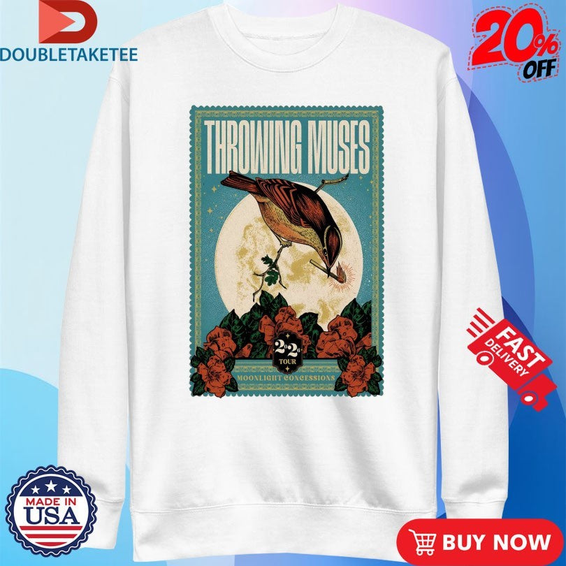 Official Throwing Muses Moonlight Concessions 2026 Tour Bird Shirts