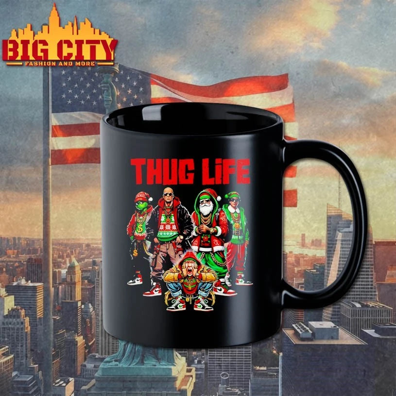 Thug Life Christmas Movie Santa Claus Friends shirt
