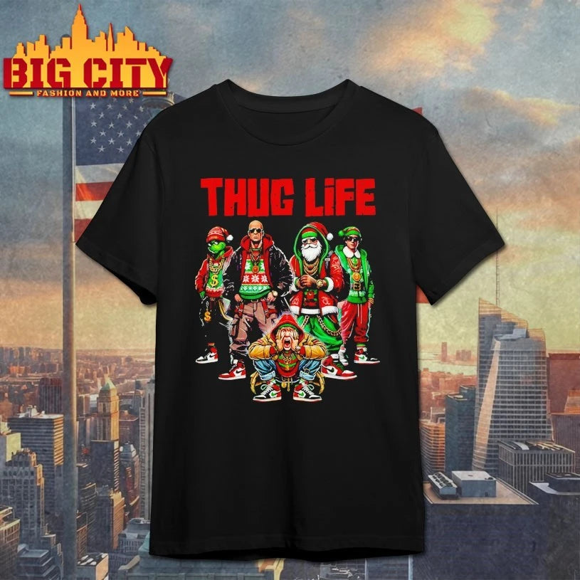 Thug Life Christmas Movie Santa Claus Friends shirt