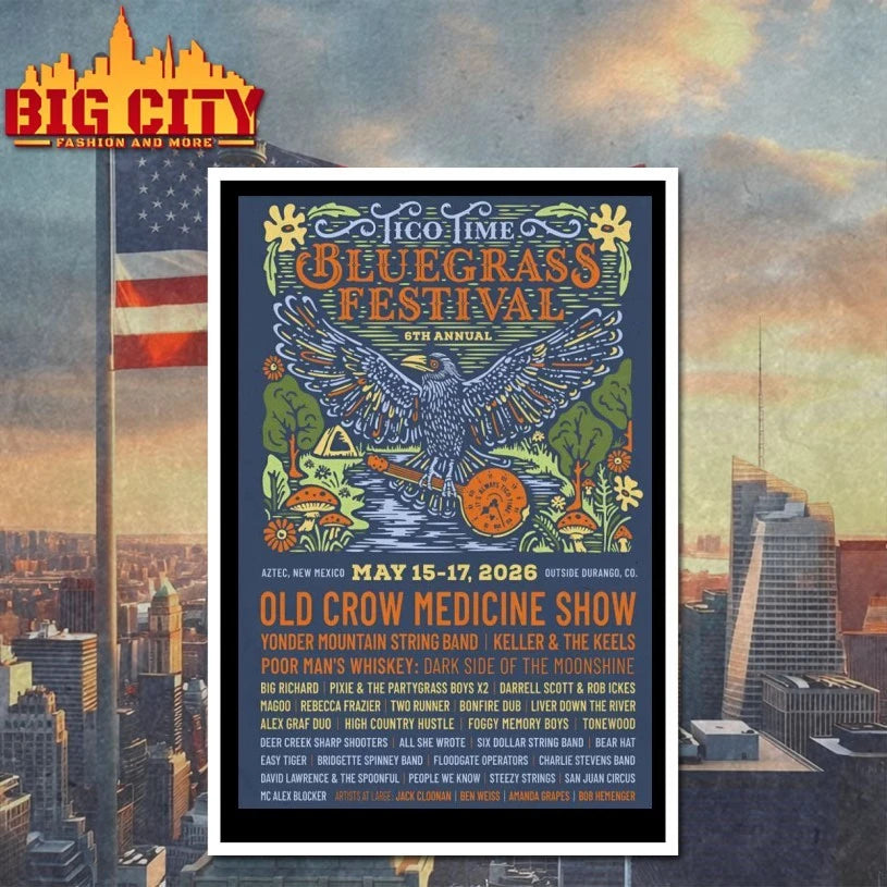 Tico Time Bluegrass Festival Outside Durango CO 5-15 5-17-2026 Poster shirt