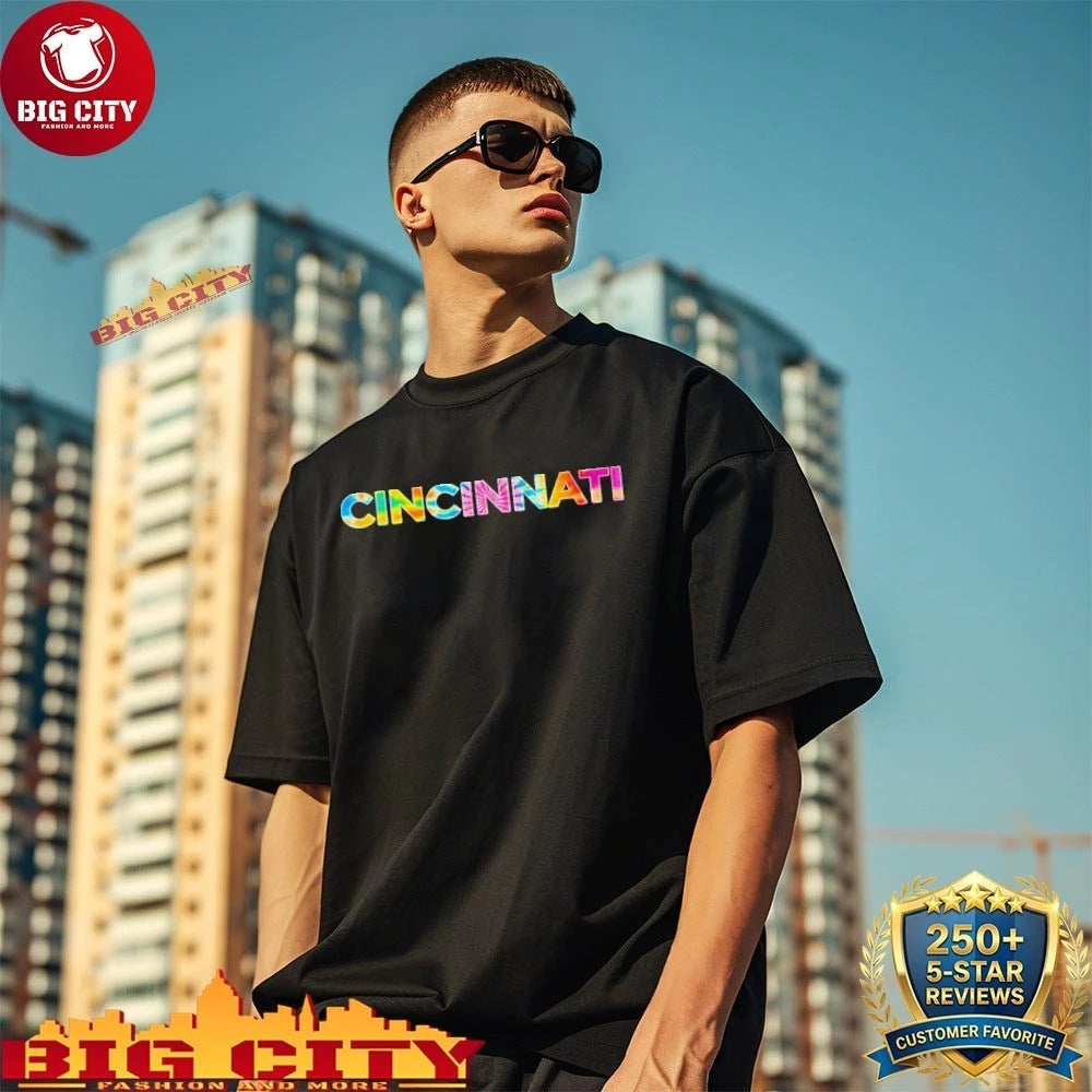 Tie Dye Cincinnati Sign Shirt