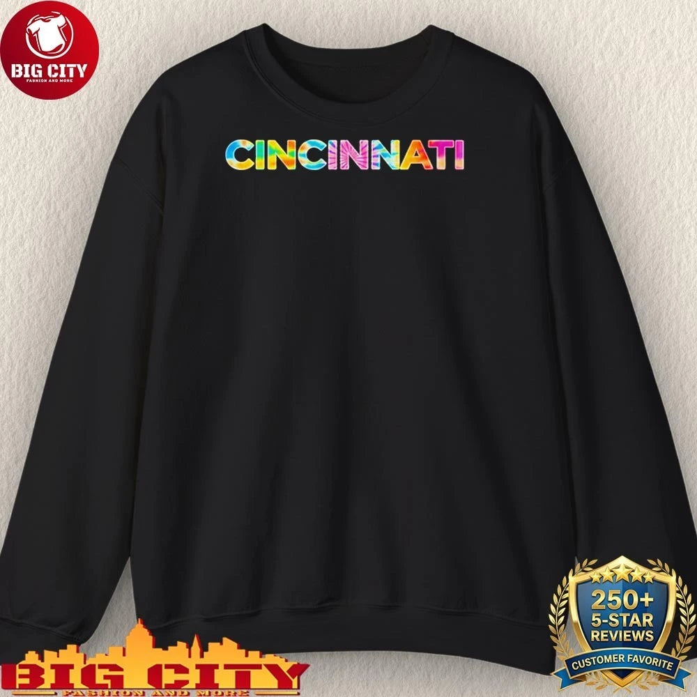 Tie Dye Cincinnati Sign Shirt