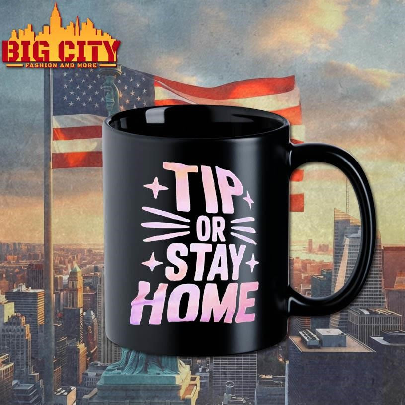 Tip Or Stay Home Cat Graphic Shirt