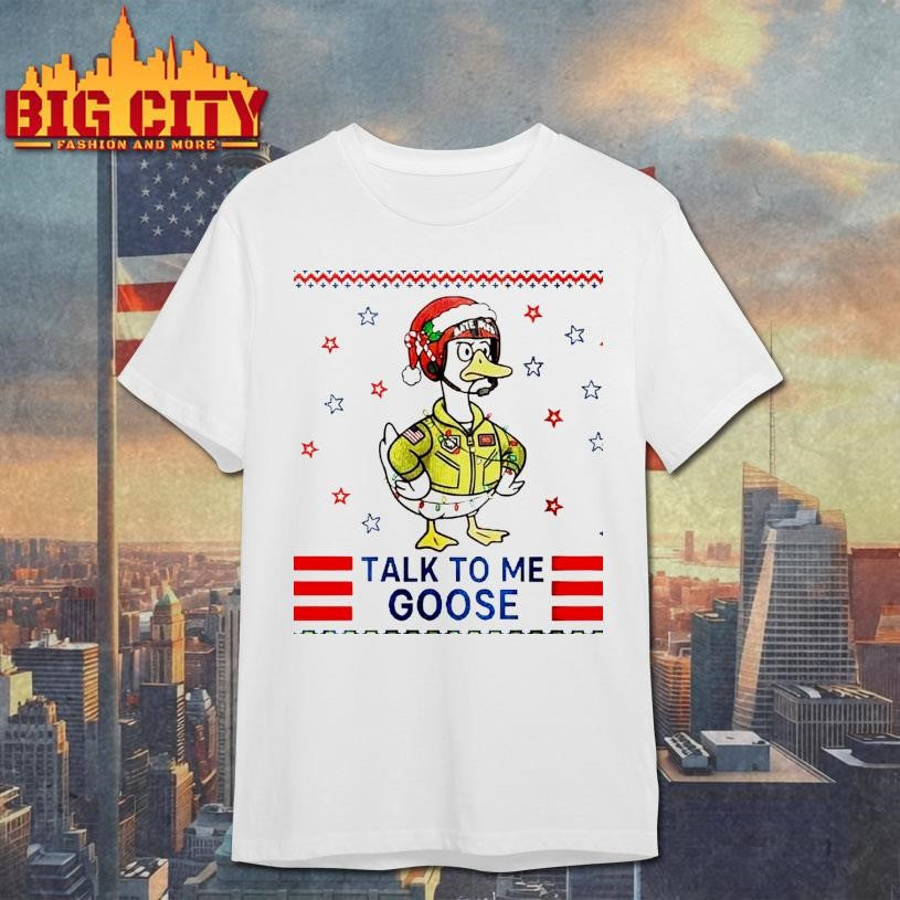 Top Gun Talk to Me Goose Ugly Christmas Shirt