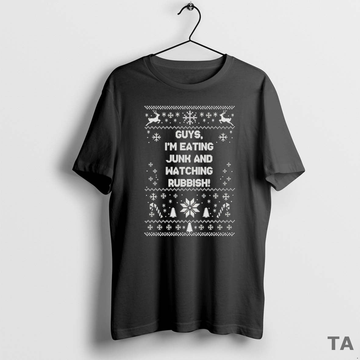 Top Guys Im Eating Junk Watching Rubbish Ugly T-Shirts, Hoodie, Sweatshirt
