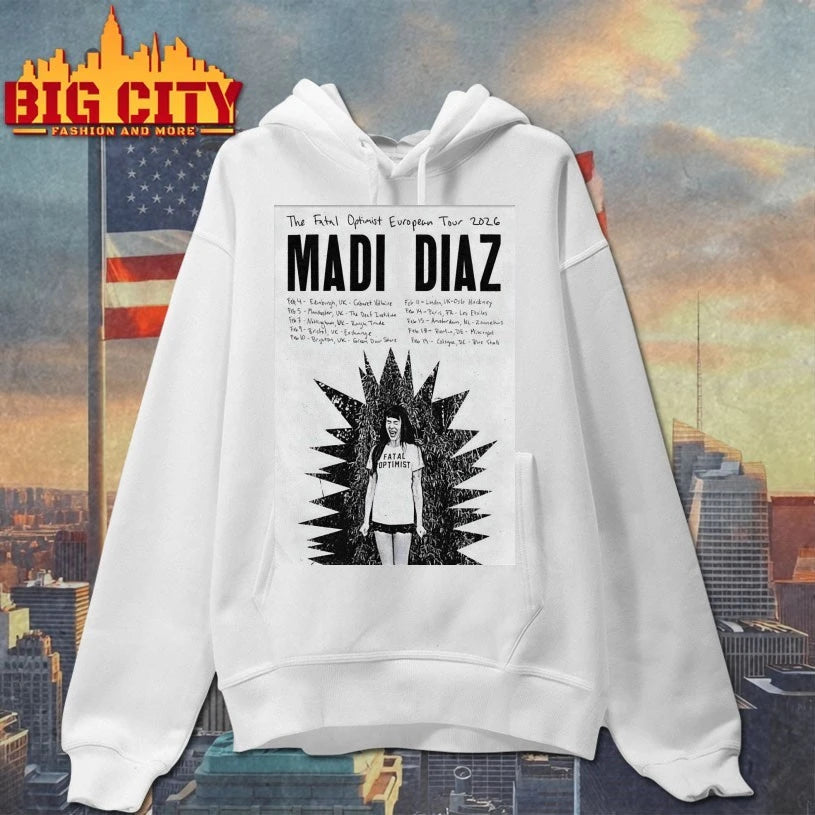 Top Madi Diaz 2026 The Fatal Optimist European Tour Poster shirt