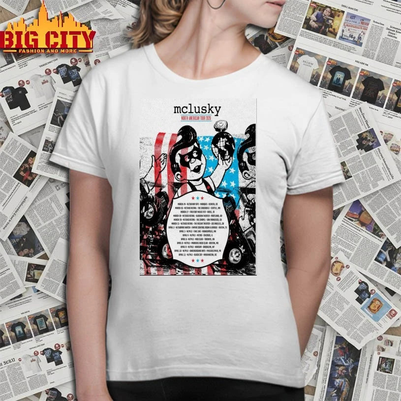 Top Mclusky North American 2026 Tour Poster Shirts