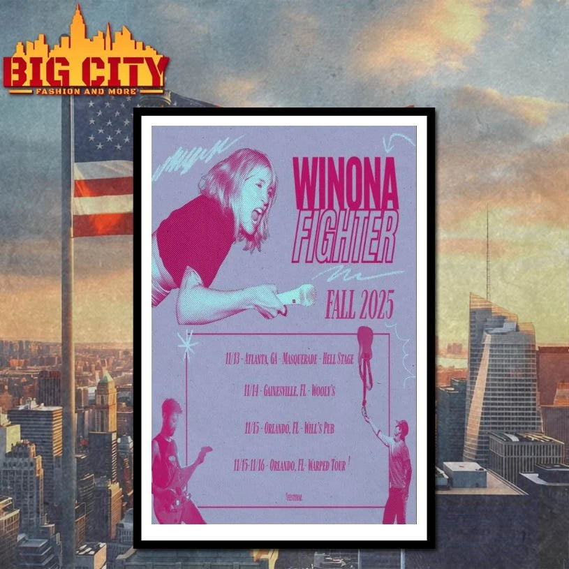 Top Winona Fighter Fall New Tour 2025 Poster shirt