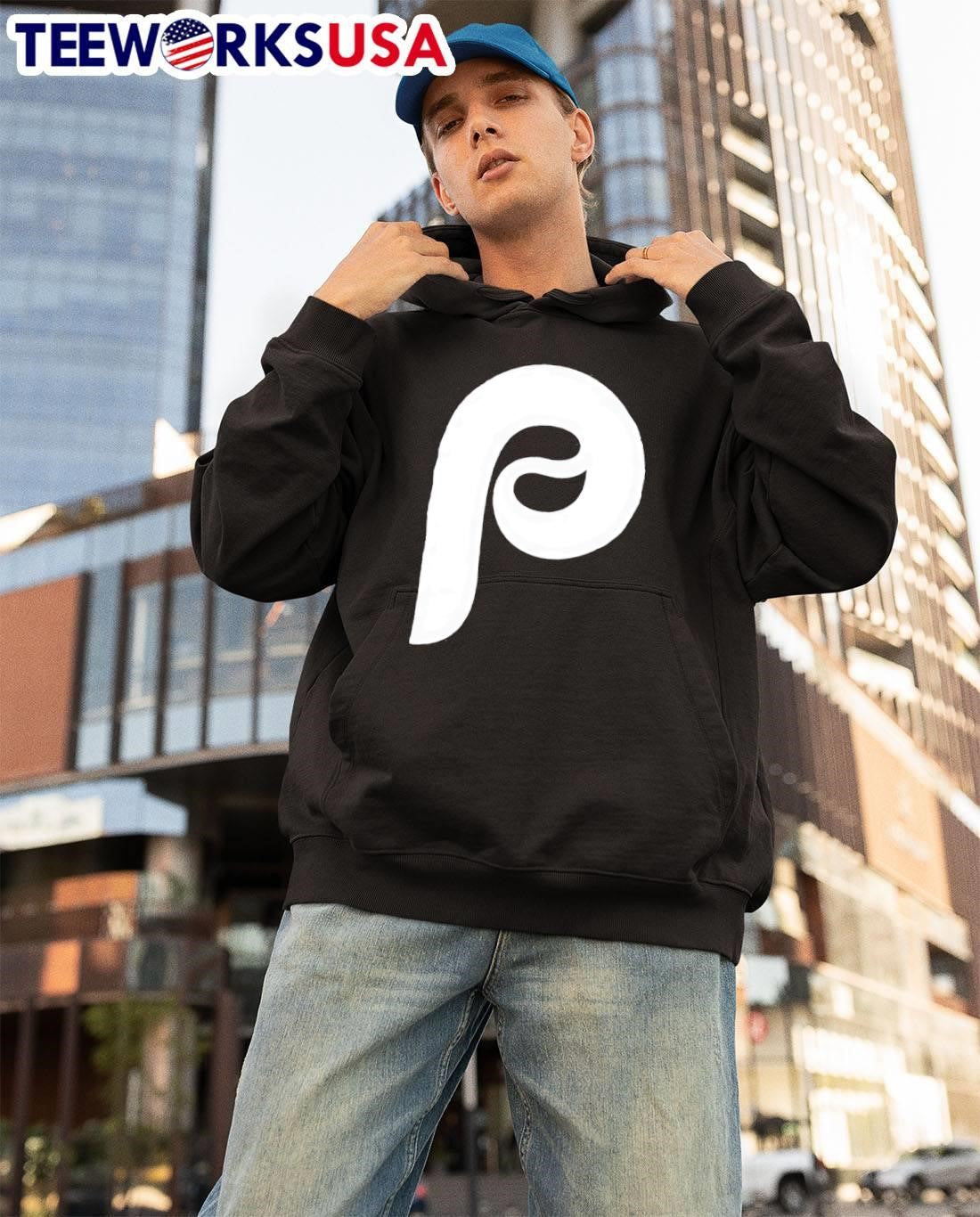 Topps Philadelphia Phillies Stylized P Logo Graphic Cotton shirt