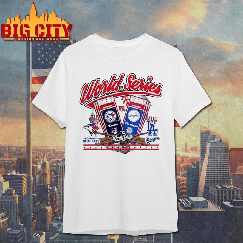 Toronto Blue Jays vs LA Dodgers 2025 World Series Ticker Shirt