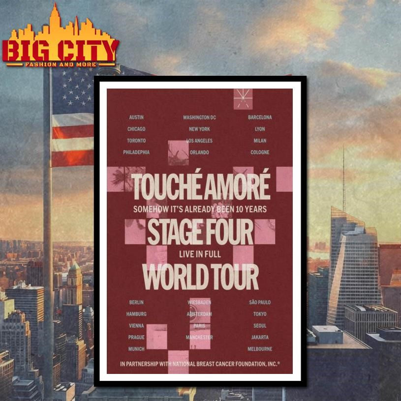 Touche Amore Live In Full World Tour 2026 Poster Shirt