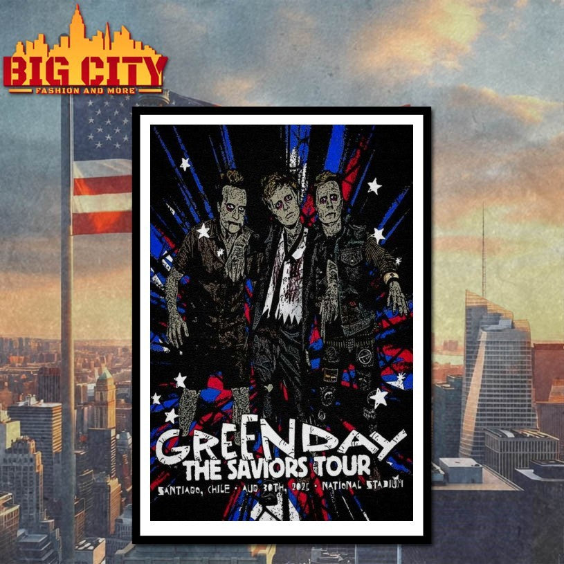 Tour 2025 Green Day National Stadium Santiago Poster Shirt