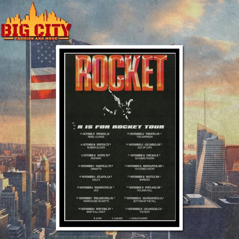 Tour 2025 Rocket Poster shirt