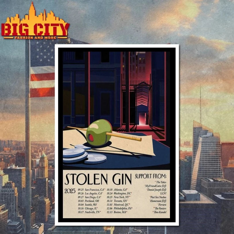 Tour Sept 2025 Support From Stolen Gin Poster Shirt