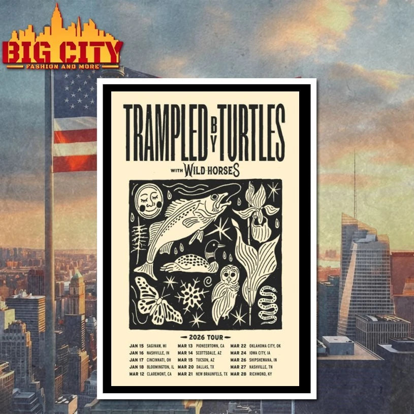 Trampled By Turtles Tour 2026 Print Poster Shirt