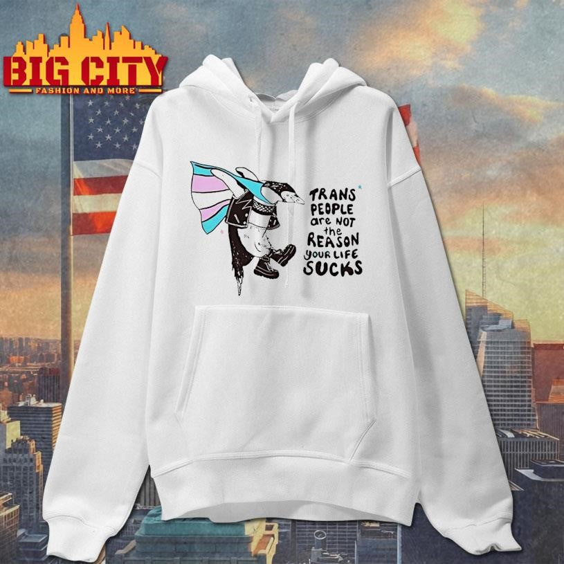 Trans People Are Not The Reason Your Life Sucks Penguin Pride Flag Ornaments Shirt