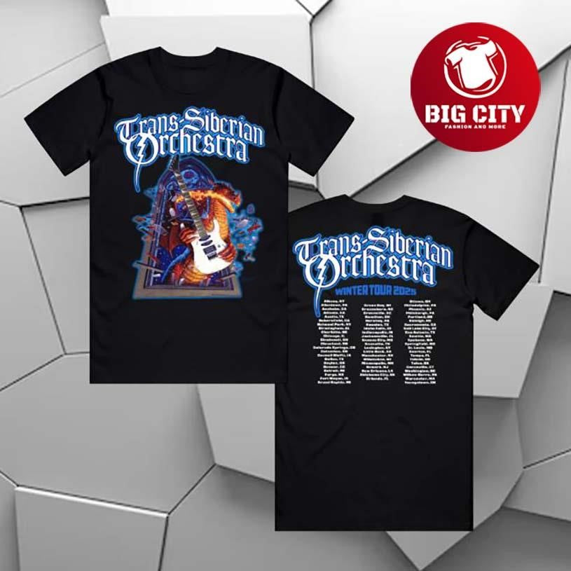 Trans-Siberian Orchestra Dragon Guitar 2025 Itin Two Sided Shirt