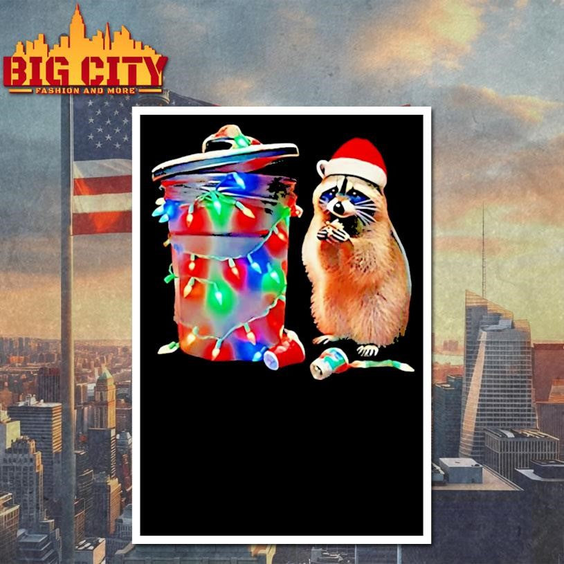 Trashy Christmas Raccoon Lights Shirt