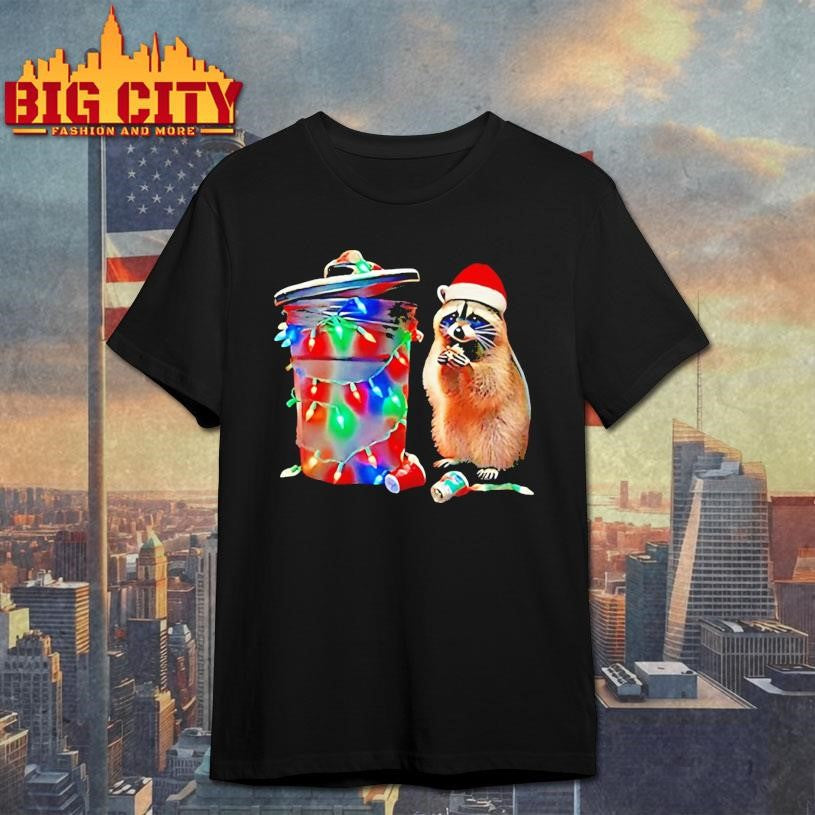 Trashy Christmas Raccoon Lights Shirt