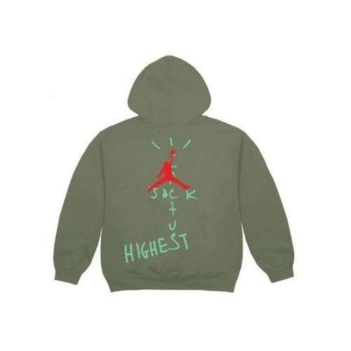 Travis Scott Jordan Cactus Jack Highest Hoodie Olive (83665-156) Men Size S-XXL
