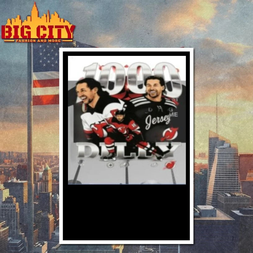Travis Zajac 1000 Games poster shirt