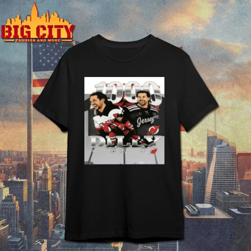 Travis Zajac 1000 Games poster shirt