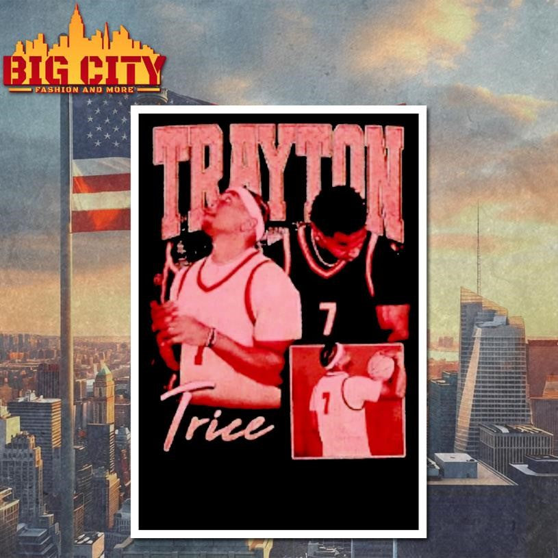 Traytontrice 2025 26 Mens Basketball Graphic Vintage Shirt