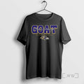 Trending Baltimore Ravens John Harbaugh Goat Super Bowl Xlvii Afc North Champions Graphic Signature Double T-Shirts,...