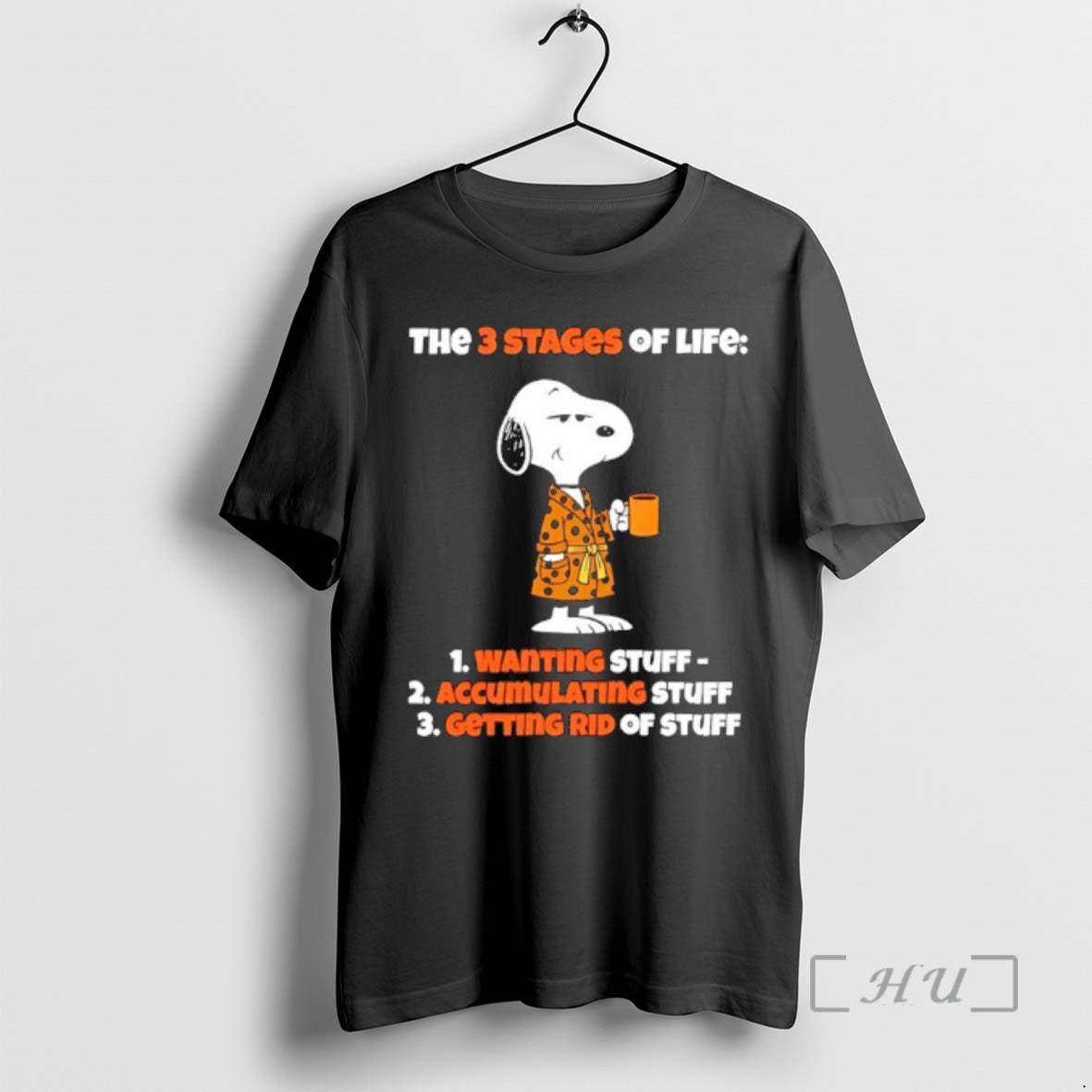 Trending Snoopy The 3 Stages Of Life Wanting Stuff Accumulating Stuff Premium T Shirts Sweater Hoodie, Sweatshirt