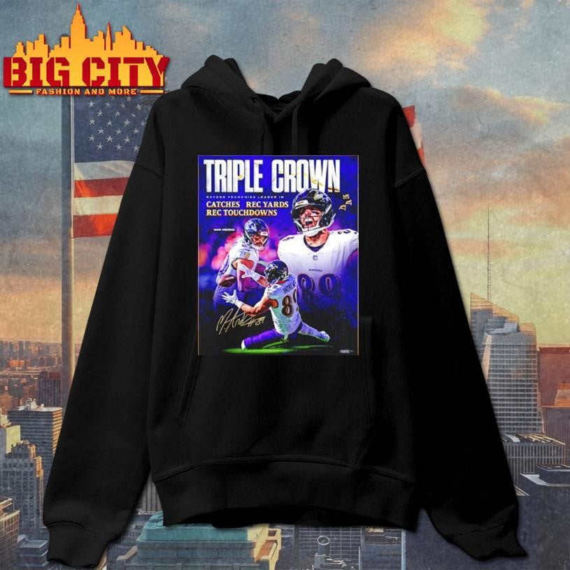 Triple Crown For Mark Andrews Baltimore Ravens 2025 Pro Bowl Shirt