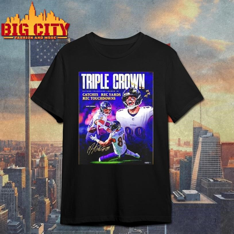 Triple Crown For Mark Andrews Baltimore Ravens 2025 Pro Bowl Shirt
