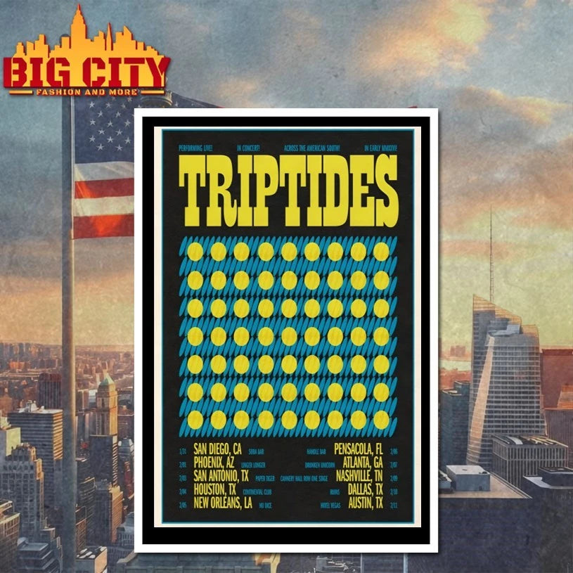 Triptides Across The USA 2026 Poster Shirt
