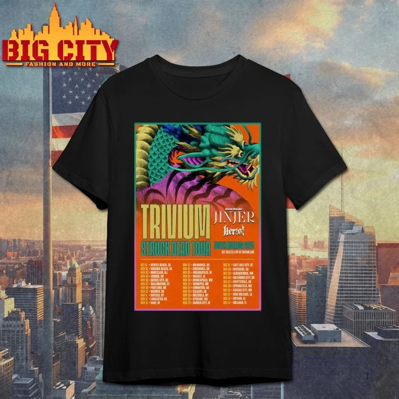 Trivium North America 2025 Struck Dead Tour Poster shirts