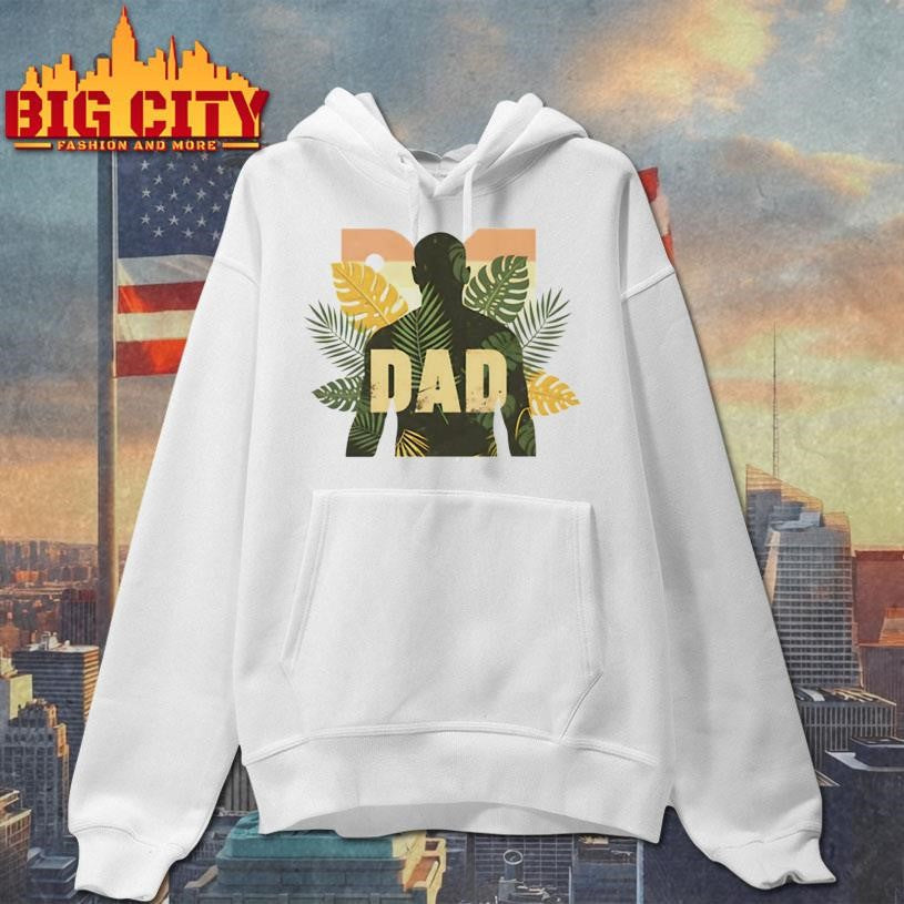 Tropical Dad Silhouette In Nature Shirt