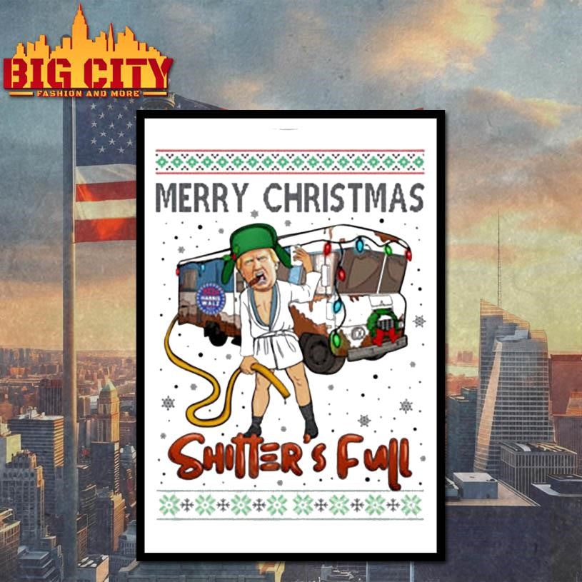 Trump 2024 Merry Christmas Shitter’s Full Ugly Xmas Shirt
