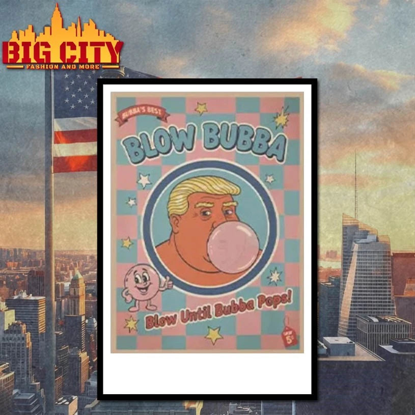 Trump Blow Bubba Retro Bubble Gum Cartoon shirt