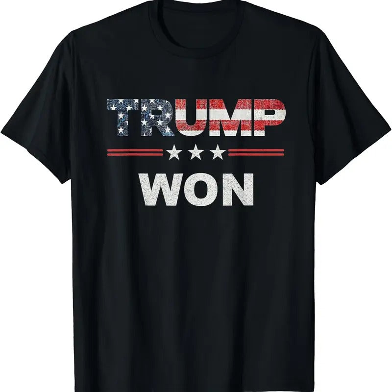 Trump Won T Shirt 4th of July American Flag T-Shirt Hoodie, Sweatshirt | ZylaModa.com
