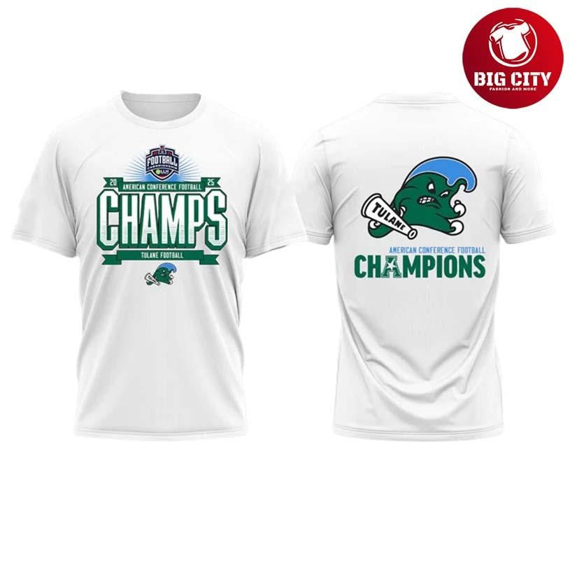 Tulane 2025 We Are Champions ACF Two Sided Shirt