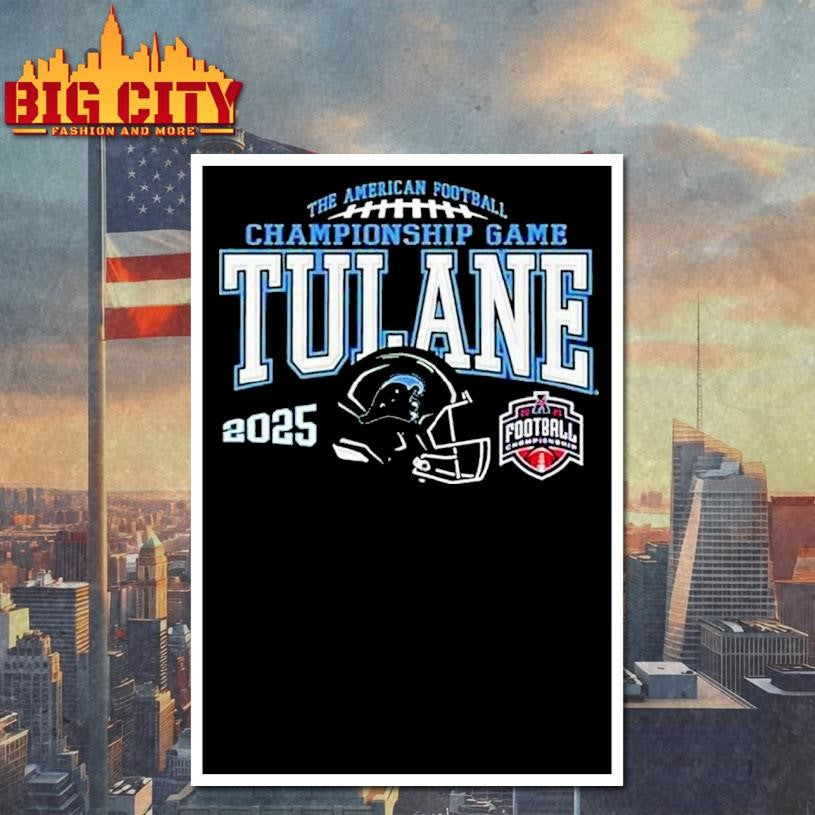 Tulane Green Wave Acc Football Championship Bound 2025 Shirt